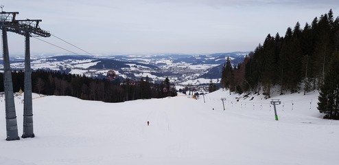 Grenzgebiet &Ouml;sterreich Deutschland. Berge Schnee