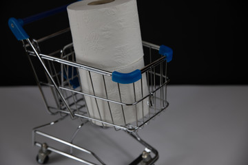 shopping cart in a supermarket