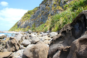 Felsen Struktur Meer Natur