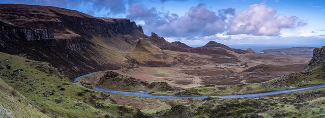 Road in the middle of rocky mountains