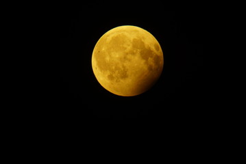 full moon on black background