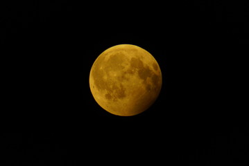 full moon on black background