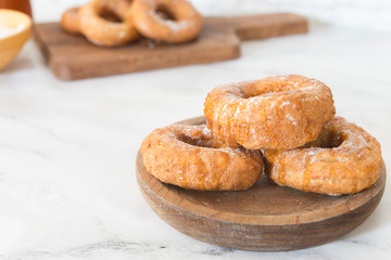 donuts and honey hand made