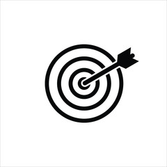 Target icon in a trendy flat style. Destination symbol for your website design, logo, application. Vector illustration, EPS 10.