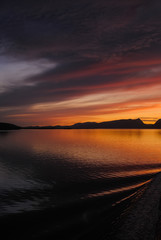 atardecer desde el fiordo