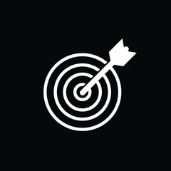 Target icon in a trendy flat style. Destination symbol for your website design, logo, application. Vector illustration, EPS 10.