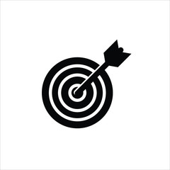 Target icon in a trendy flat style. Destination symbol for your website design, logo, application. Vector illustration, EPS 10.