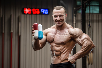 Fitness man with coronavirus disease COVID-19