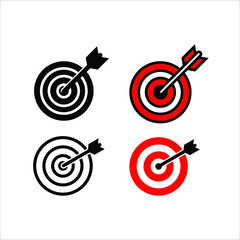 Target icon in a trendy flat style. Destination symbol for your website design, logo, application. Vector illustration, EPS 10.