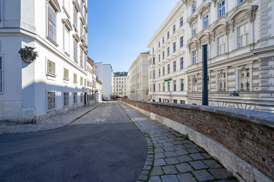 Empty streets of Vienna city center