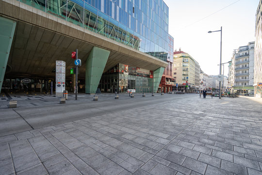 Empty streets of Vienna city center