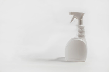 white spray can on a white background without an inscription