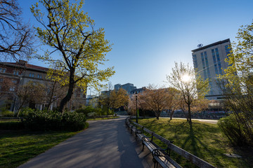 Empty streets of Vienna city center