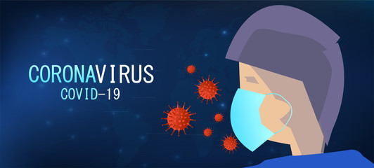 Coronavirus outbreak and coronavirus flu background. Deadly Coronavirus 2019-nKoV. Deadly type of virus Covid-19.
