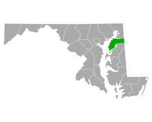 Karte von Kent in Maryland