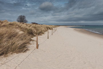 Knoll sand beach at Studland, Dorset, England on calm restful day