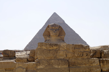 Fototapeta na wymiar Pyramids and Sphinx in Egypt