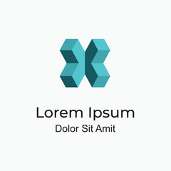 abstract elegant alphabet B isometric or bold butterfly icon or cross pointed logo for building company branding or abstract real estate brand