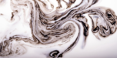 Milk water and inks. Colorful abstract fluid marble background