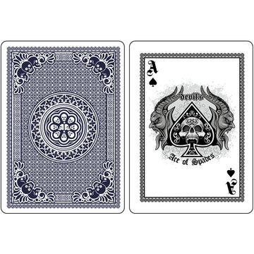 ace of spades with skull