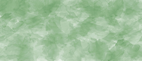 Watercolor splash stains green background texture