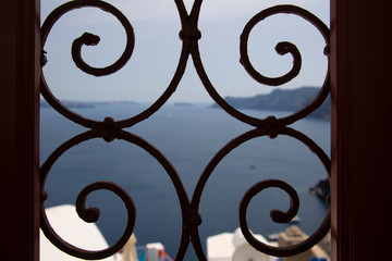 View to Caldera of Santorini Island 