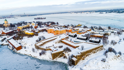 Winter view of Helsinki old townFinland.