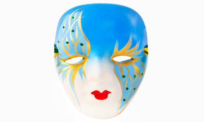 Mask, Face, White Background, Carnival