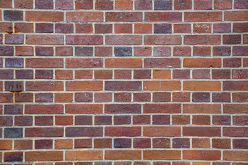 The red brick wall built in the early 1900s in Japan. This brick-built pattern is called British-laid-style in Japan.