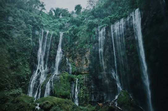 Tumpak Sewu Waterfall View From Underneath