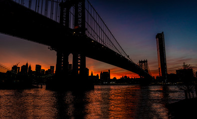 Manhattan Bridge sunset 