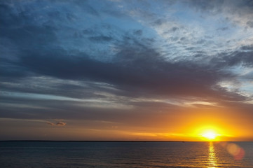 Sunset at Vesteys Beach in Darwin, Northern Territory, Australia.