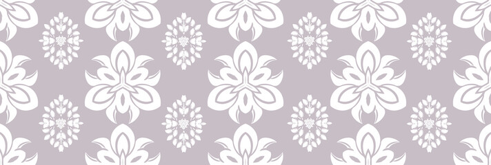Seamless damask pattern wallpaper. Vintage decor in Victorian surface style