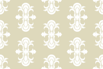 Seamless damask pattern wallpaper. Vintage decor in Victorian surface style