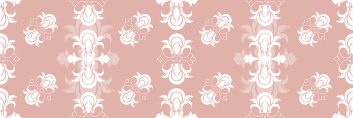 Seamless damask pattern wallpaper. Vintage decor in Victorian surface style
