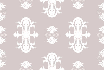 Seamless damask pattern wallpaper. Vintage decor in Victorian surface style