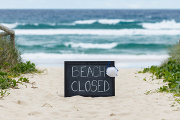 beach closed coronavirus, beach closed or shutdown concept amid covid 19 fears and panic over contagious virus spread, 2019-ncov forces international governments to lockdown beaches worldwide