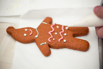 gingerbread man on a white background