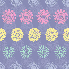 Fresh floral pastel vector repeat. Perfect for home, kids, stationary, wrapping, scrapbooking.