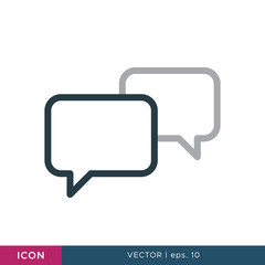 Speech bubble icon vector design template