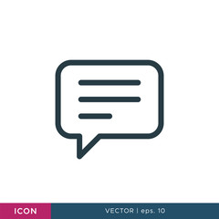 Speech bubble icon vector design template