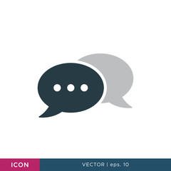 Speech bubble icon vector design template