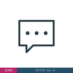 Speech bubble icon vector design template