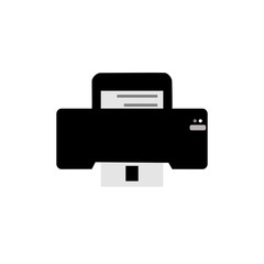 printer icon isolated on white background. Silhouette vector design. Illustration vector style.