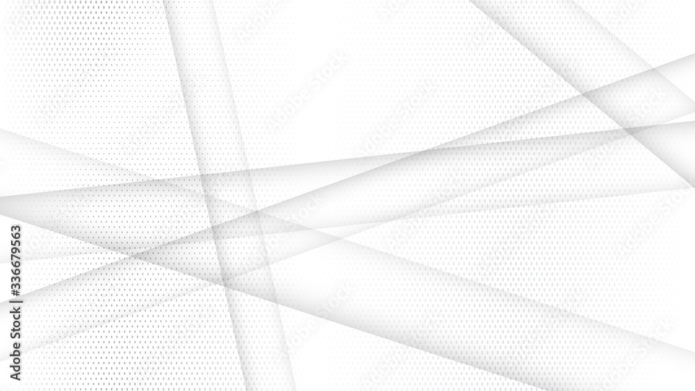 Aufkleber Abstract white and gray gradient background. Halftone dots design background. Gray dotted halftone backdrop. Vector Illustration. Geometric backdrop. Dotted texture template. Dots grunge texture.