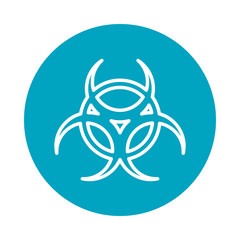 biohazard symbol icon, block style