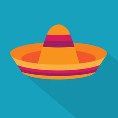 sombrero hat icon- vector illustration
