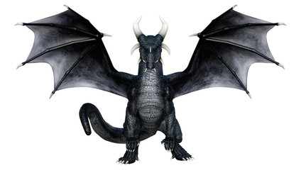 Fototapeta premium 3D Rendering Fairy Tale Dragon on White