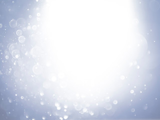 Gray and white bokeh background. Blur background. White bubbles wallpaper.