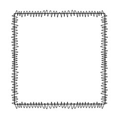 Doodle frame. Floral and geometric patterns.Black and white image.Outline drawing by hand.Vector image
